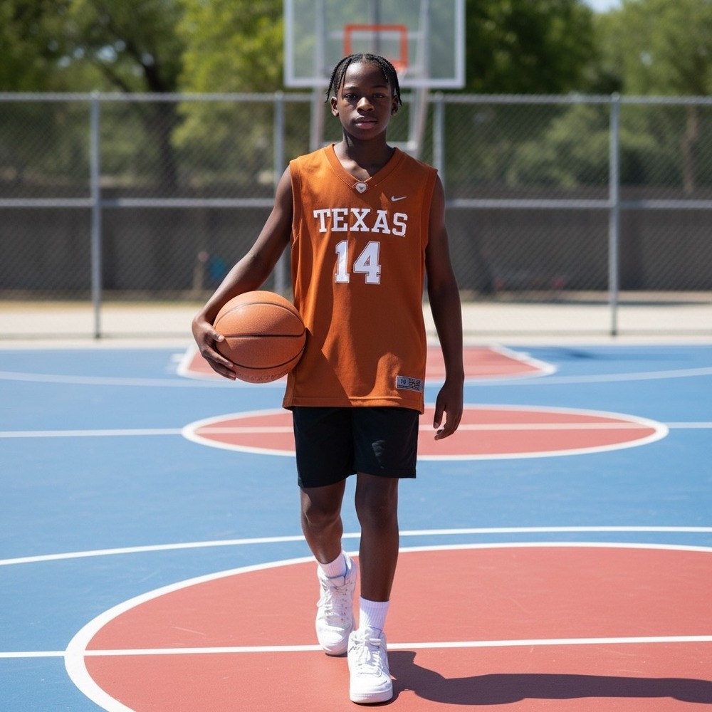 Nike Texas Longhorns Youth M 12/14 Basketball Jersey Burnt Orange 14 9C4861-TL